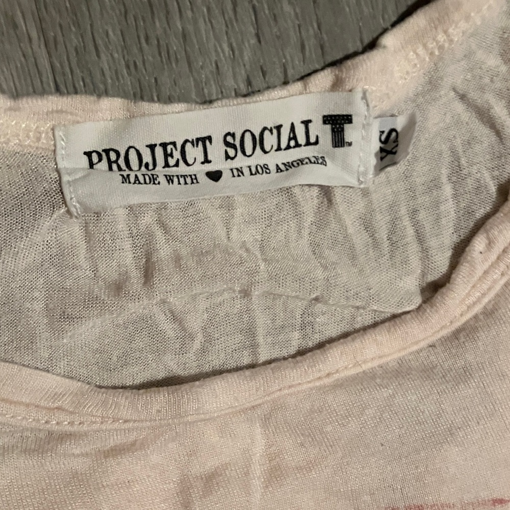 Project Social T Cream Graphic Muscle Tee